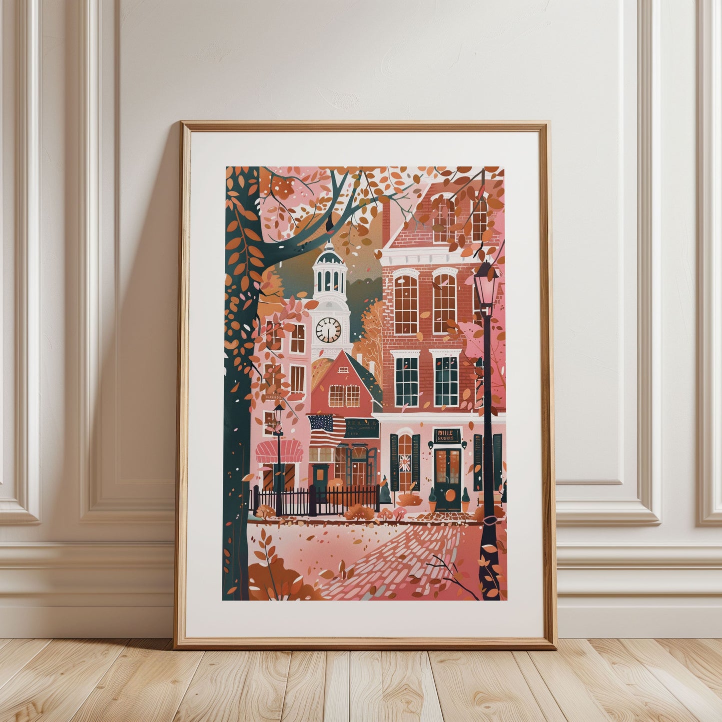 Philadelphia Watercolor Poster — Independence Hall & Liberty Bell Rolled Wall Art