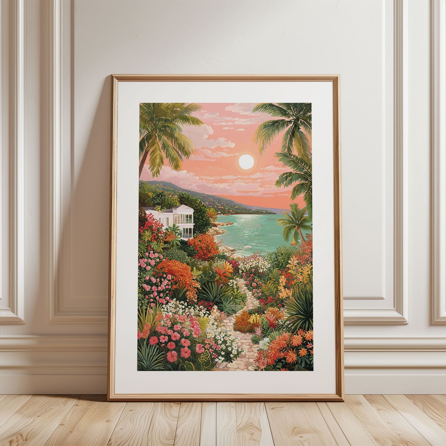 Ocho Rios Jamaica Poster — Caribbean Coastal Beach Wall Art