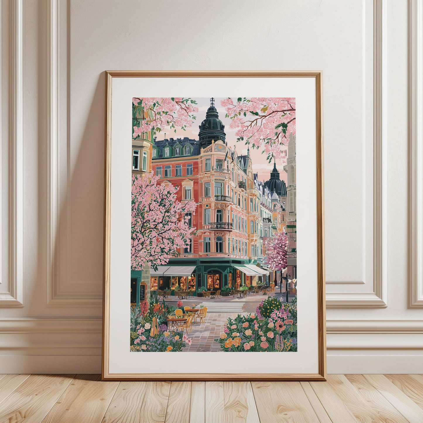 Riga Latvia Travel Poster — Old Town Cityscape Wall Art