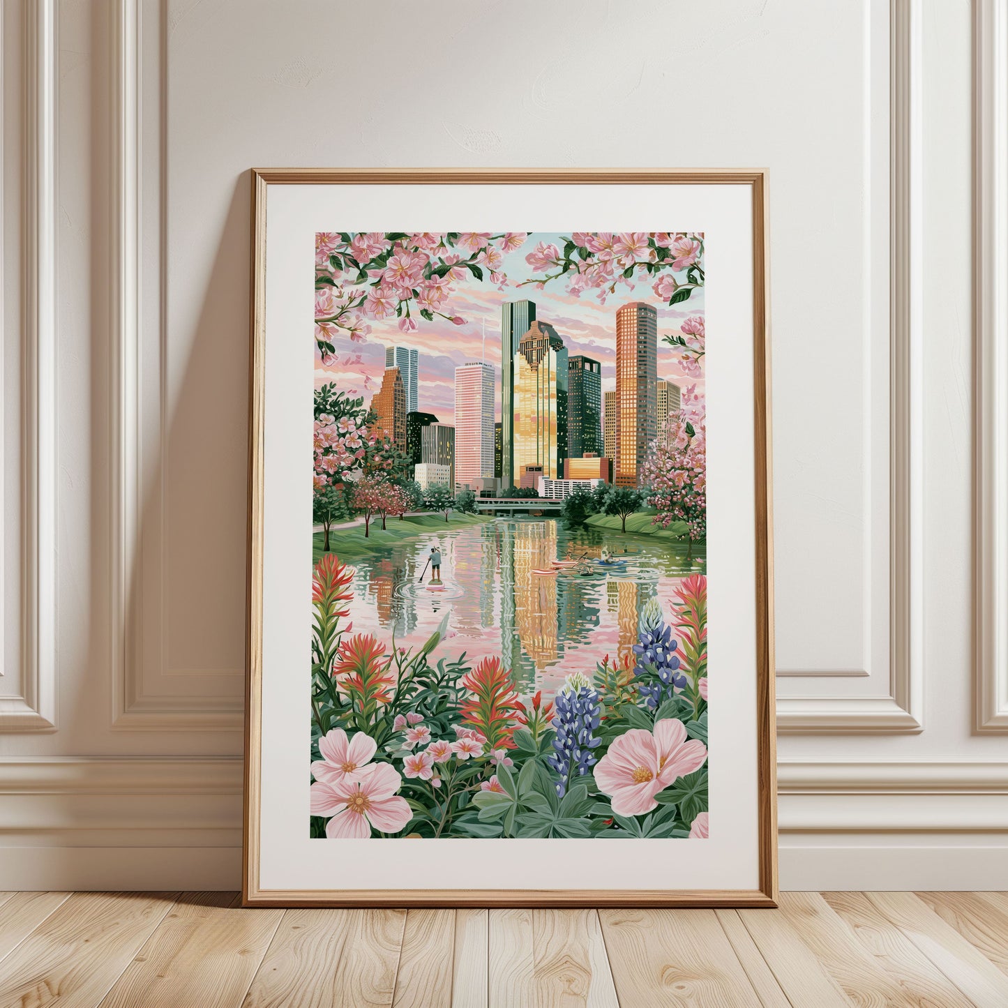 Houston Texas Travel Poster - Buffalo Bayou Poster