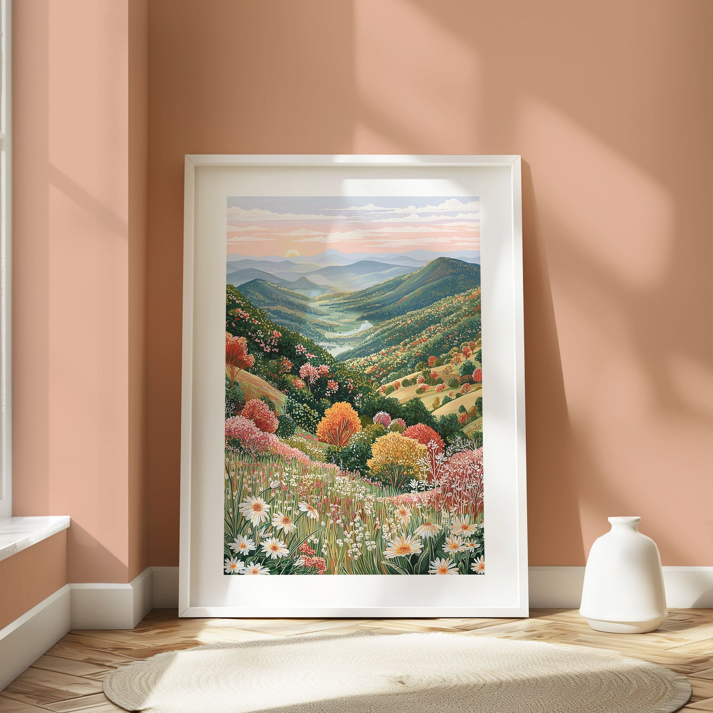 Shenandoah National Park Poster — Blue Ridge Mountains Autumn Landscape Wall Art