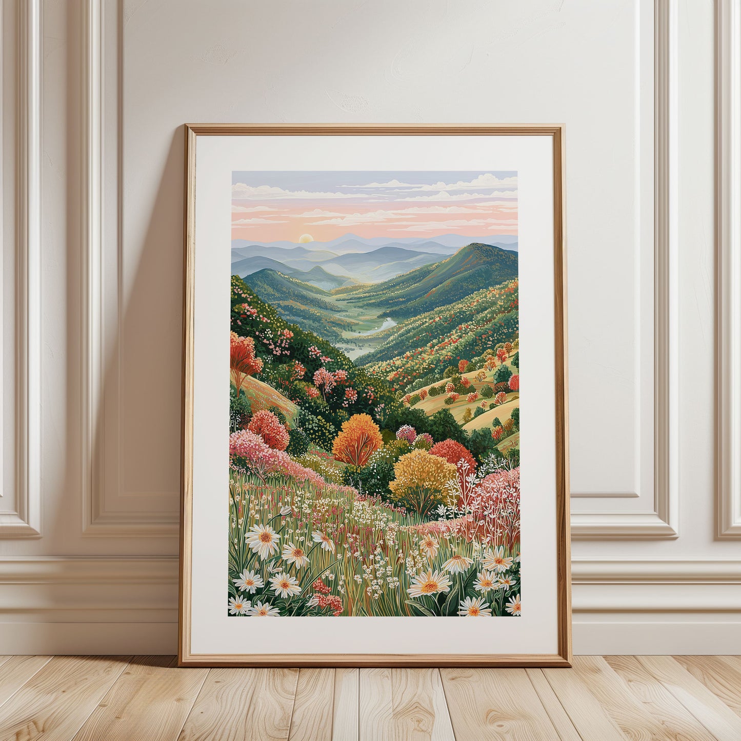 Shenandoah National Park Poster — Blue Ridge Mountains Autumn Landscape Wall Art