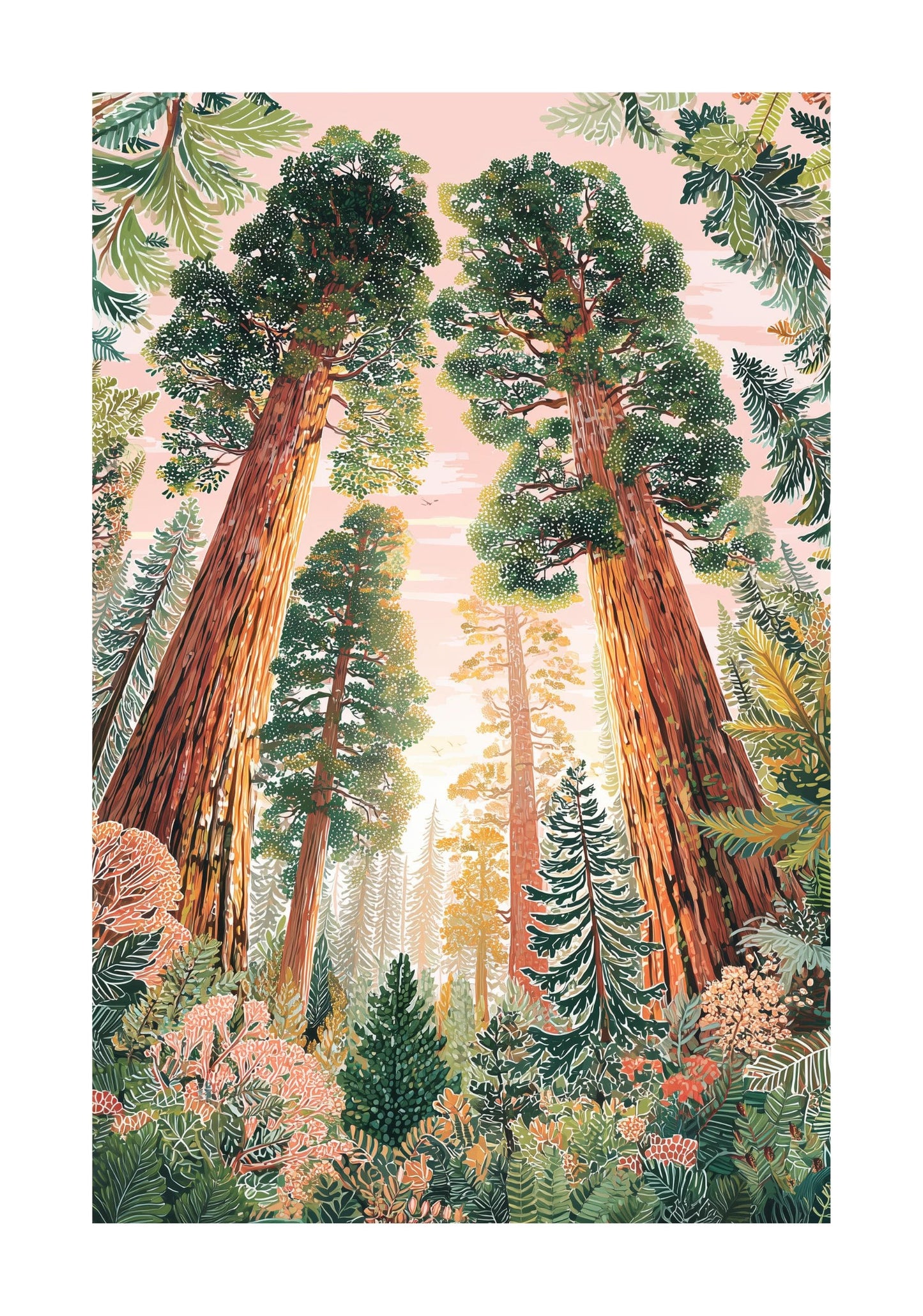 Sequoia National Park Poster — Giant Sequoia Trees Wall Art