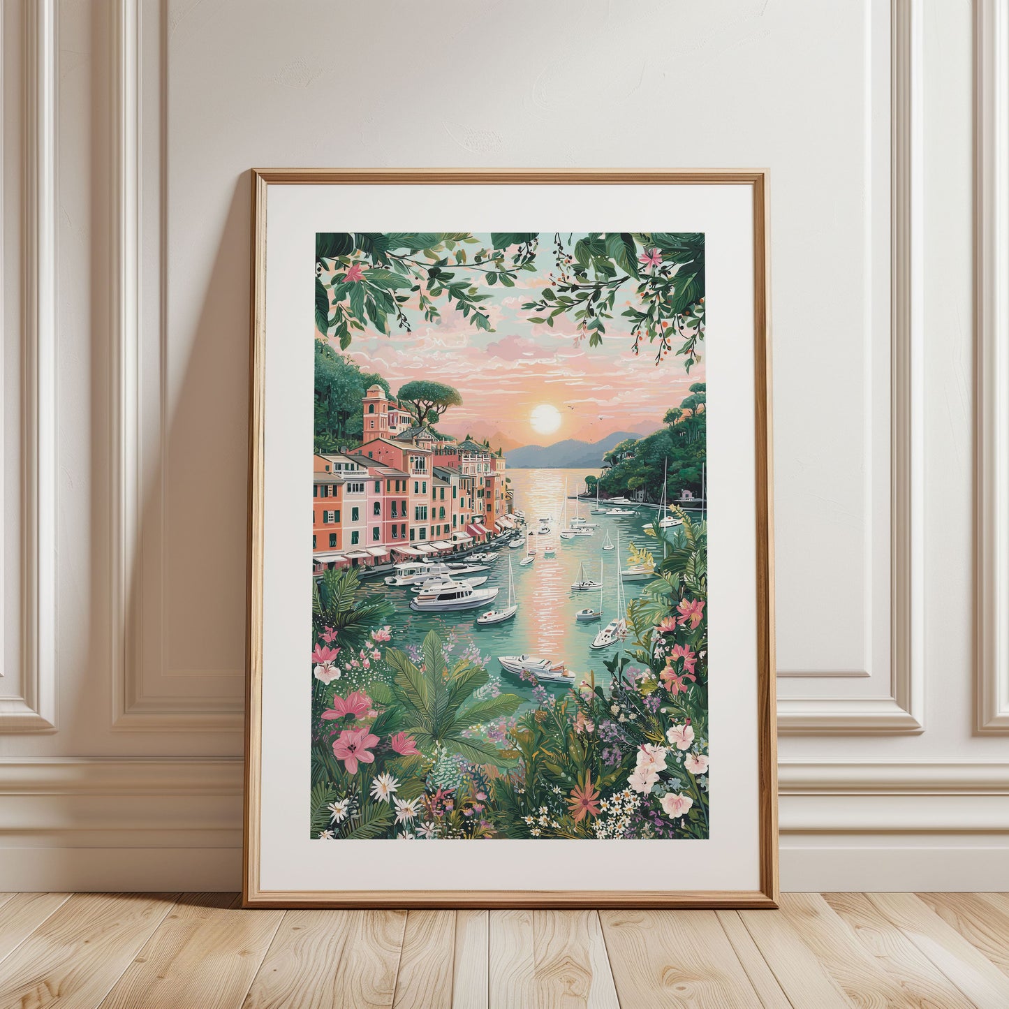 Portofino Italy Poster — Italian Riviera Coastal Wall Art