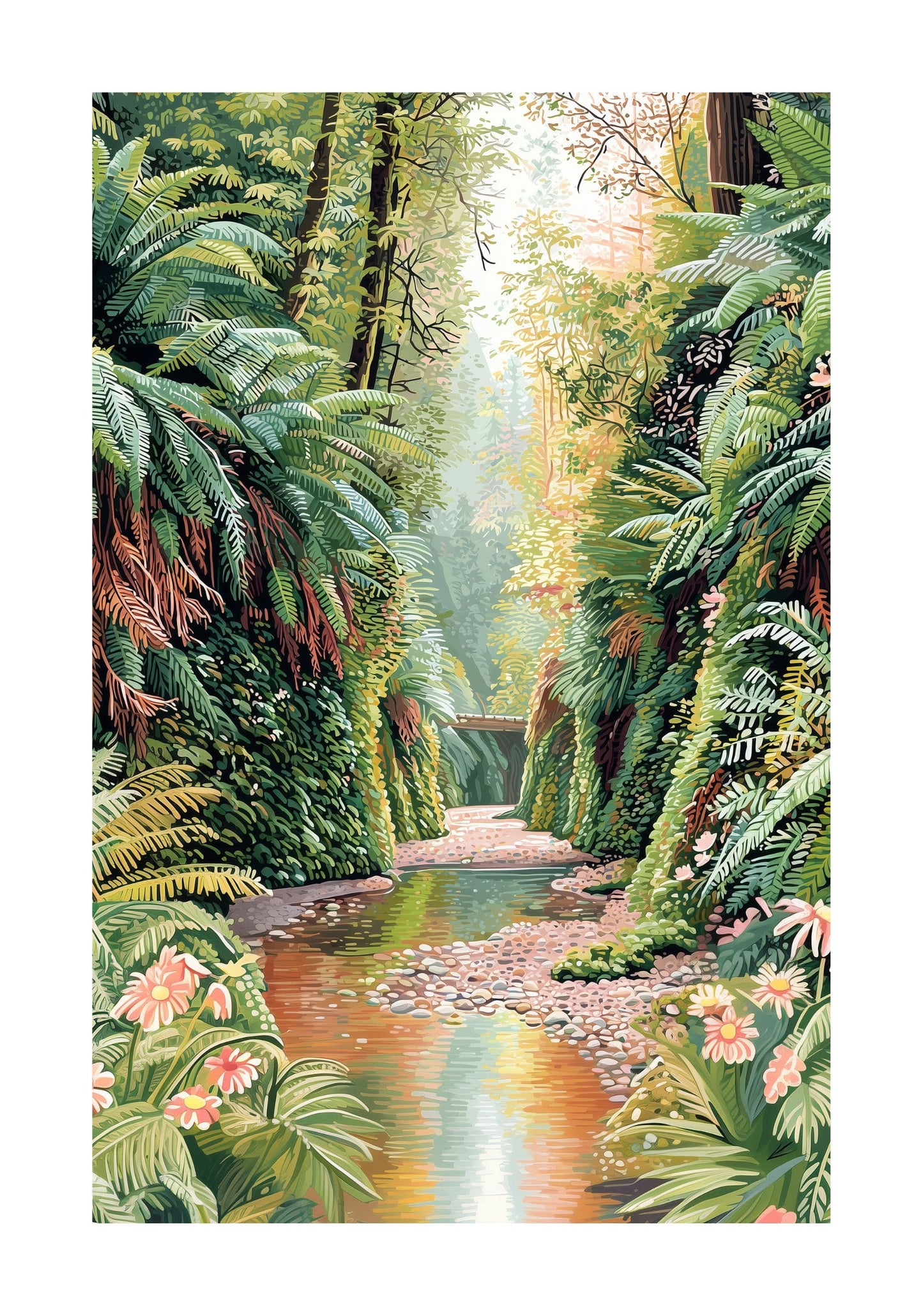 Fern Canyon Poster — Redwood National Park Nature Wall Art