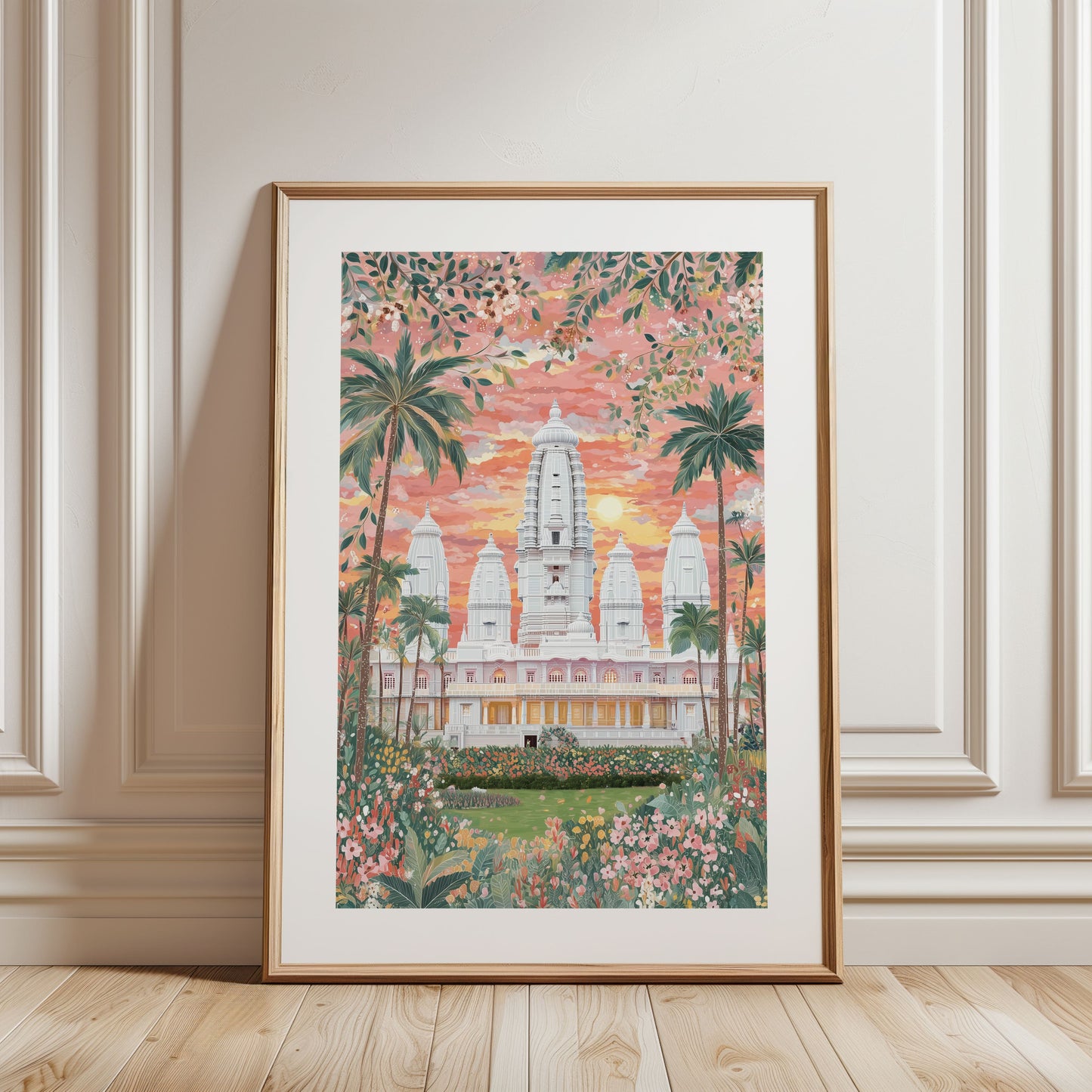 JK Temple Kanpur Poster — Juggilal Kamlapat Temple India Travel Wall Art