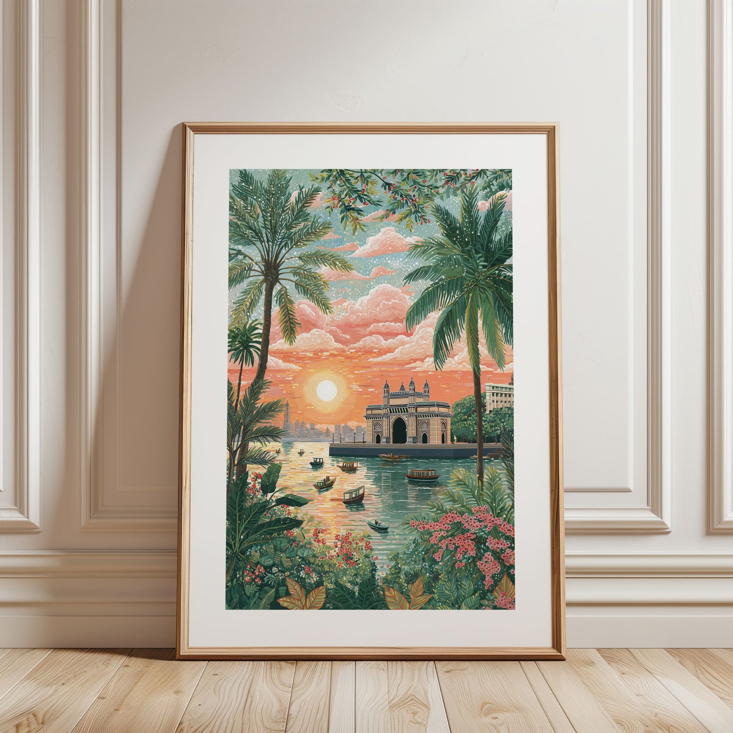 Gateway of India Mumbai Poster — Arabian Sea Sunset Travel Wall Art