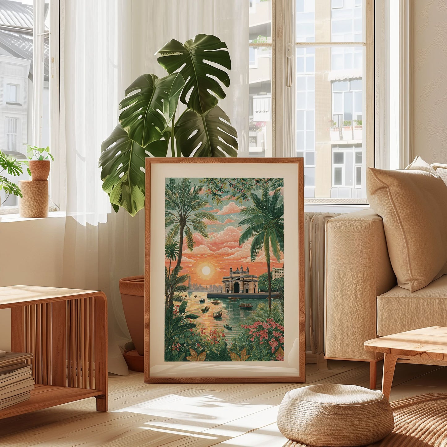 Gateway of India Mumbai Poster — Arabian Sea Sunset Travel Wall Art