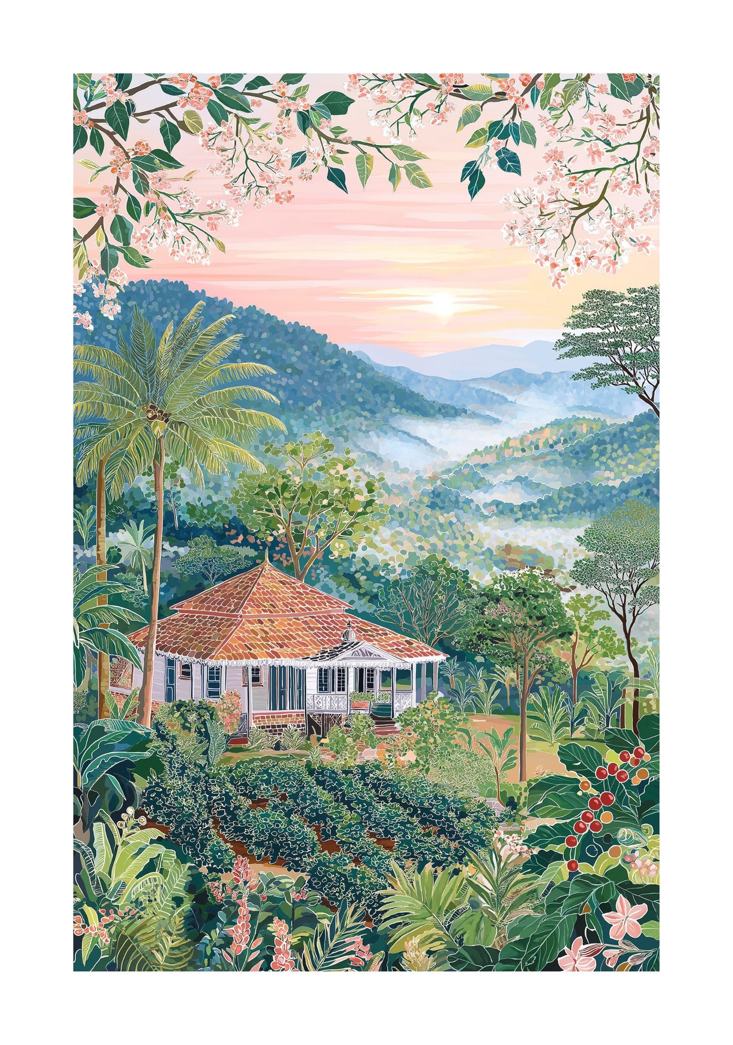 Coorg Coffee Plantation Poster — Kodagu (Western Ghats) Travel Wall Art