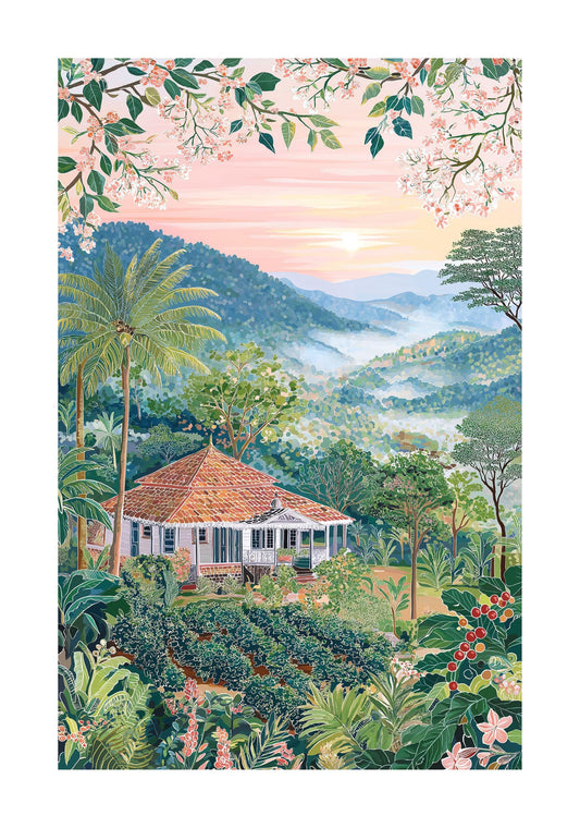 Coorg Coffee Plantation Poster — Kodagu (Western Ghats) Travel Wall Art