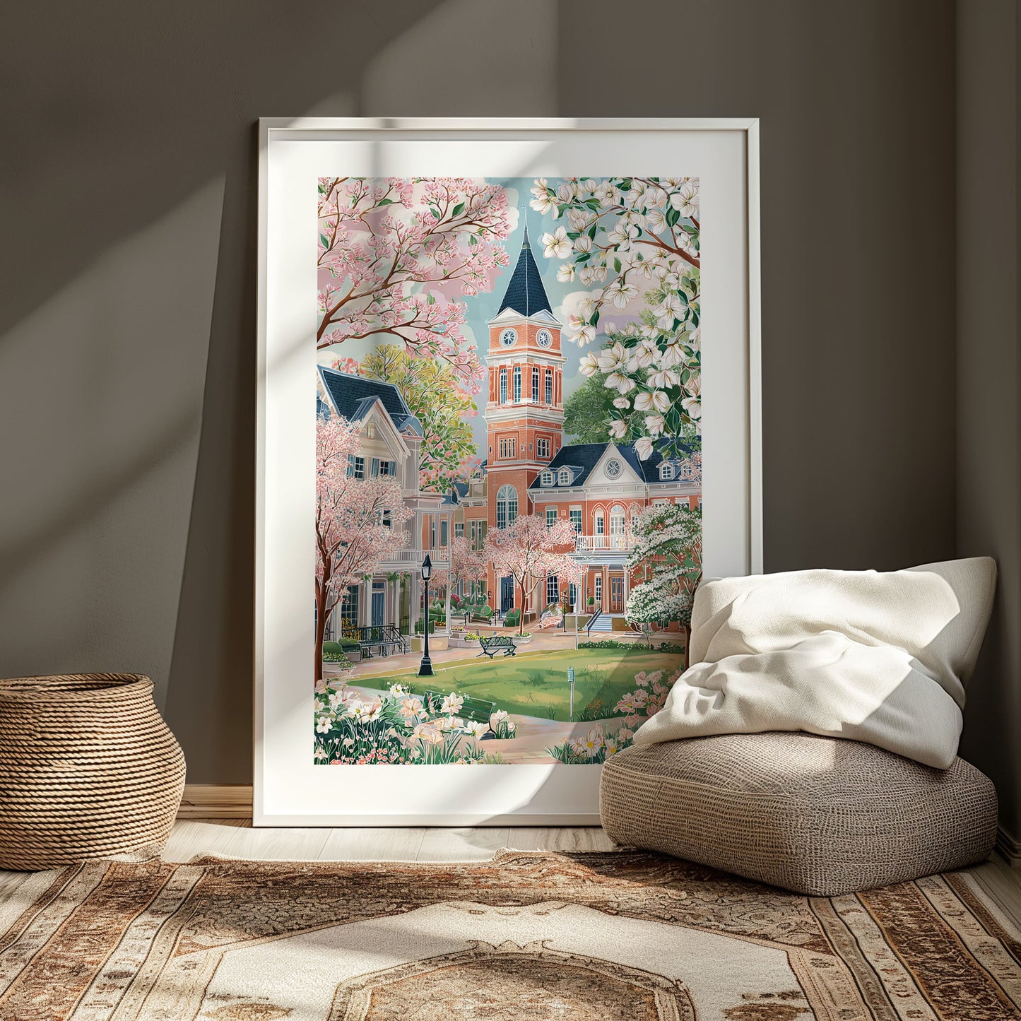 Suwanee Georgia Town Center Poster — Spring Peach State Wall Art