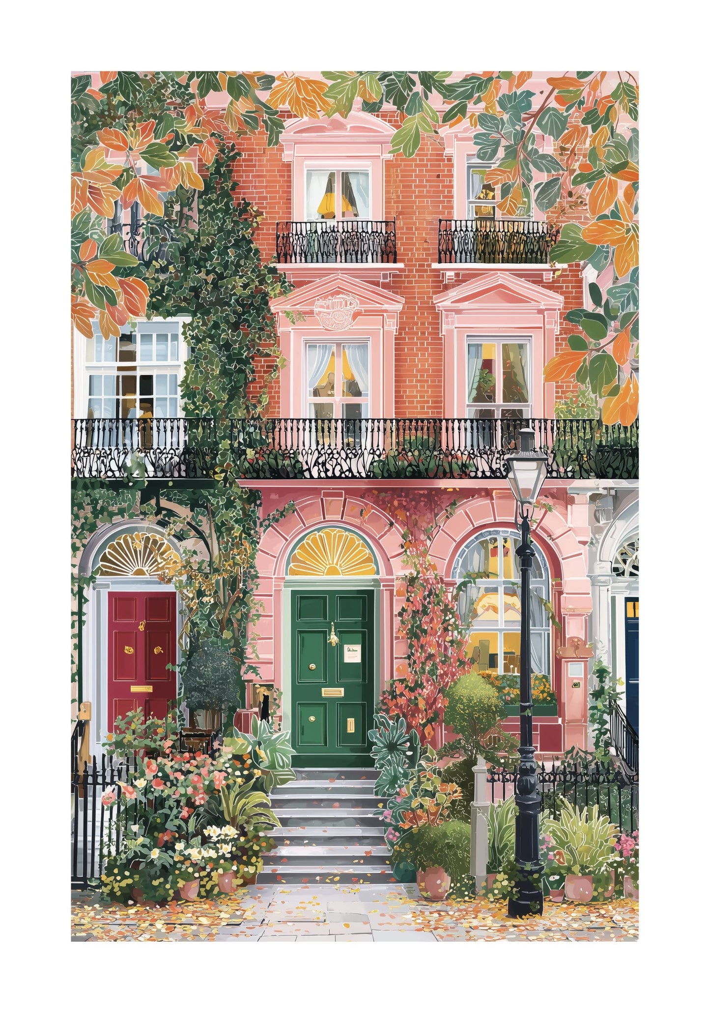 Dublin Georgian Door Art Print — Romantic Irish Architecture Poster