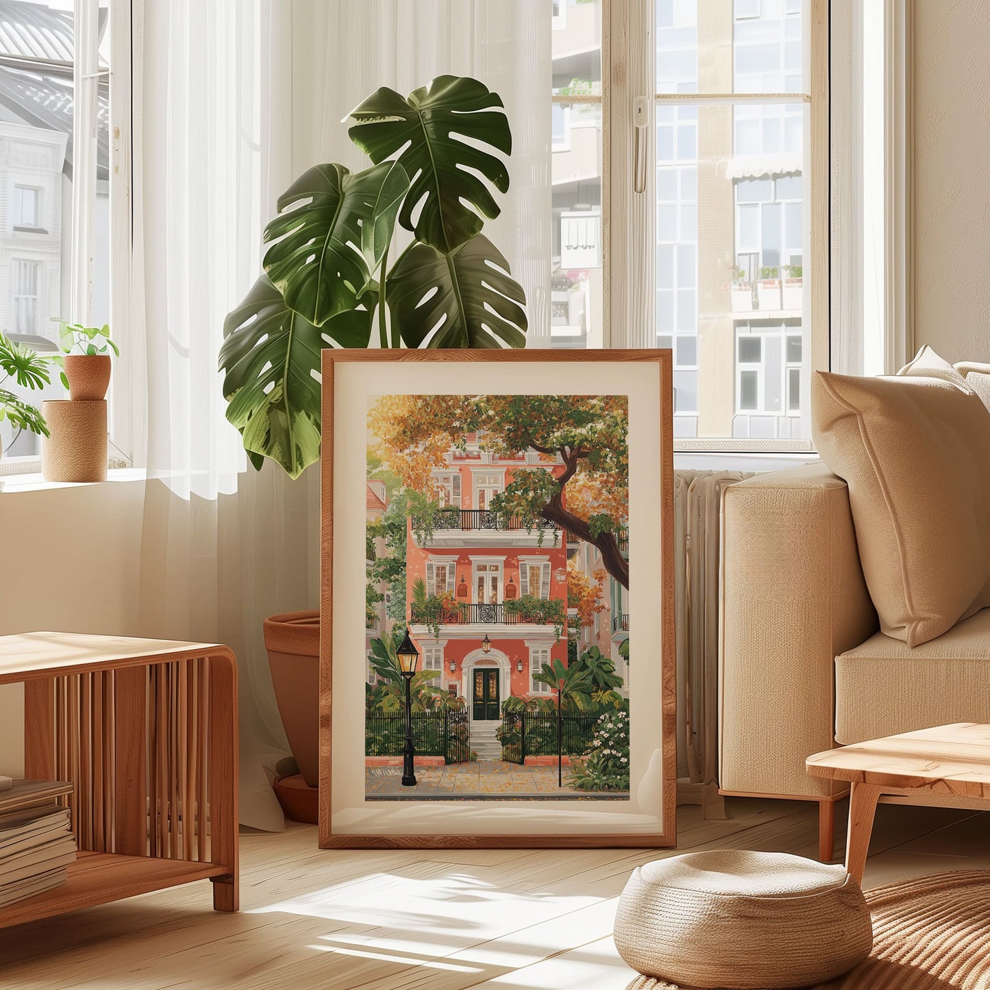 Charleston Historic Home Poster — Pastel Southern House Wall Art