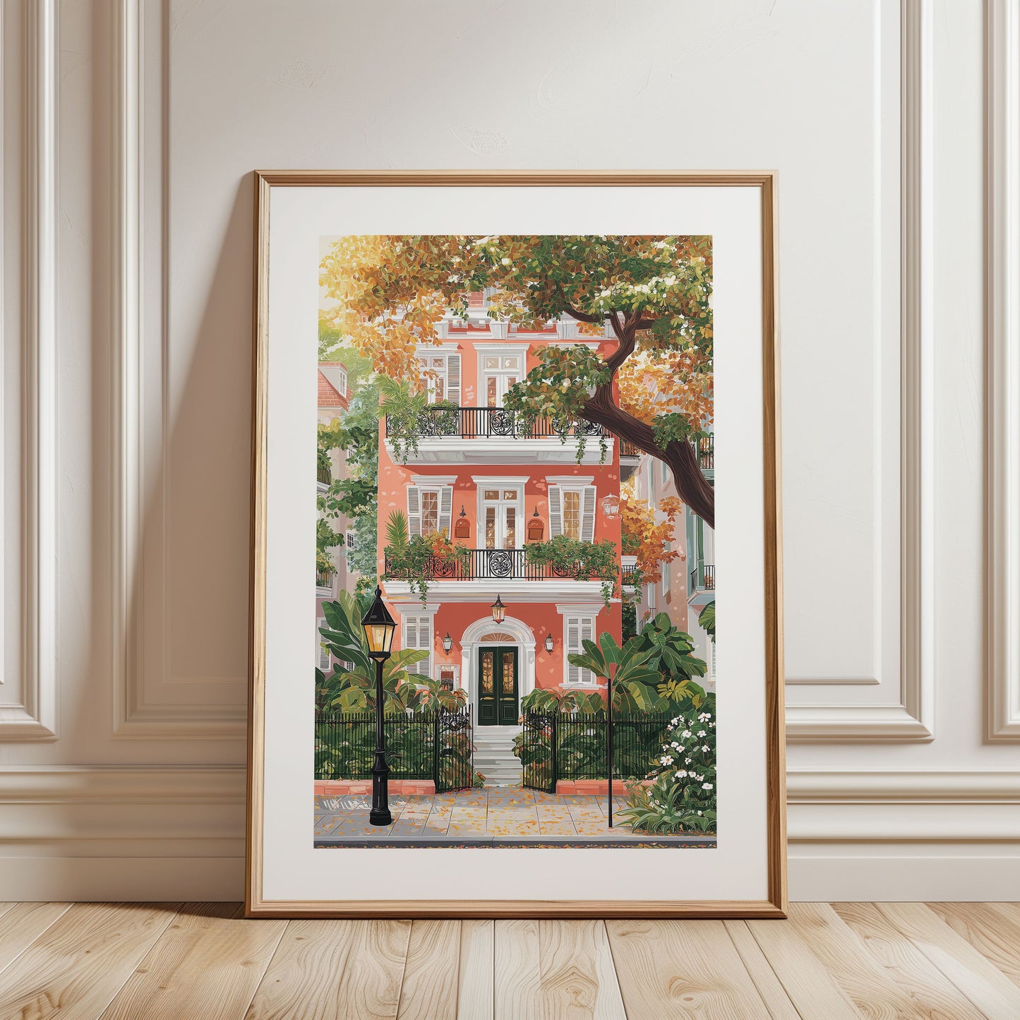 Charleston Historic Home Poster — Pastel Southern House Wall Art