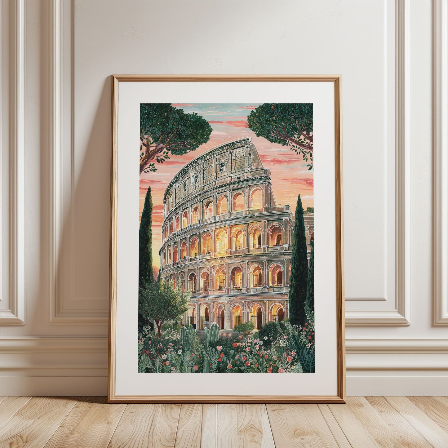 Rome Colosseum Travel Poster — Iconic Italy Wall Art