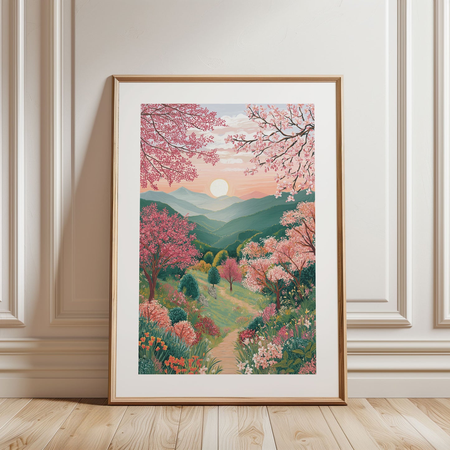 Great Smoky Mountains Poster — Misty Mountain Appalachian Landscape Wall Art