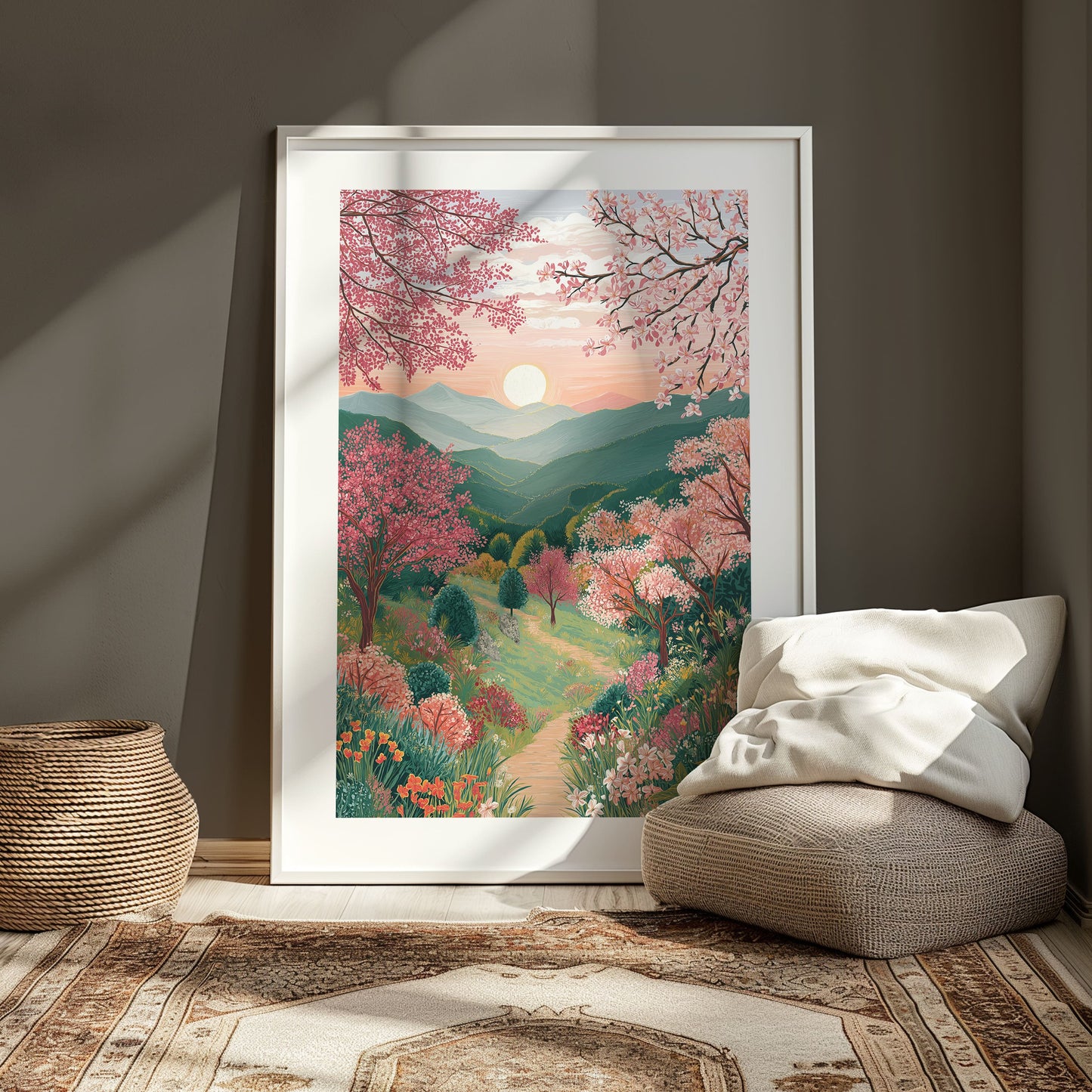Great Smoky Mountains Poster — Misty Mountain Appalachian Landscape Wall Art