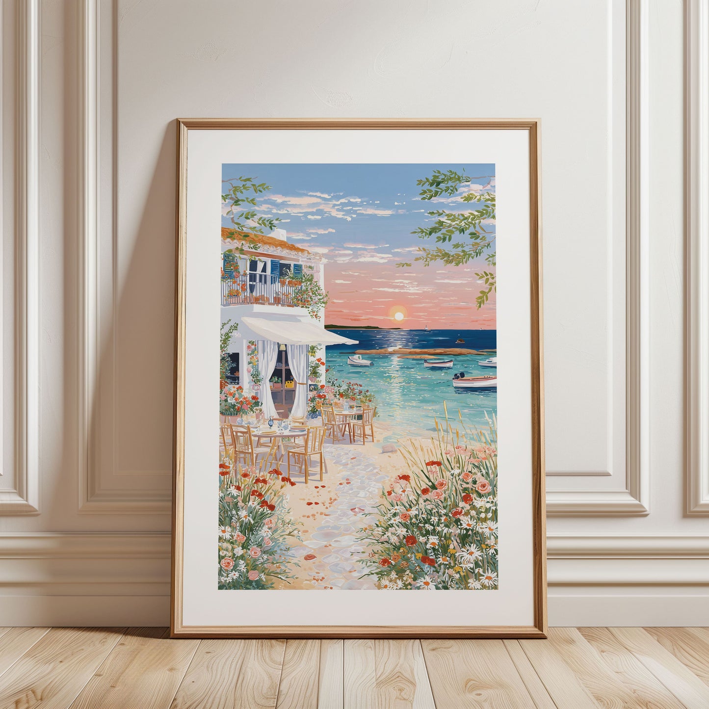 Formentera Beach Poster — Mediterranean Coastal Wall Art (Spain, Balearic Islands)