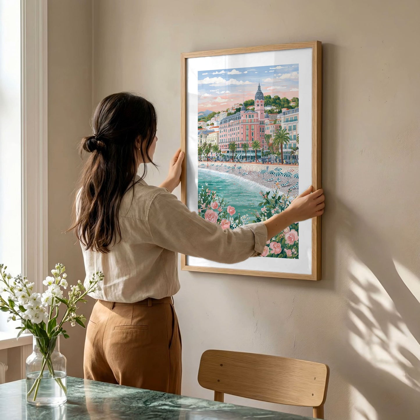 Nice France Poster — French Riviera (Côte d'Azur) Beach Wall Art