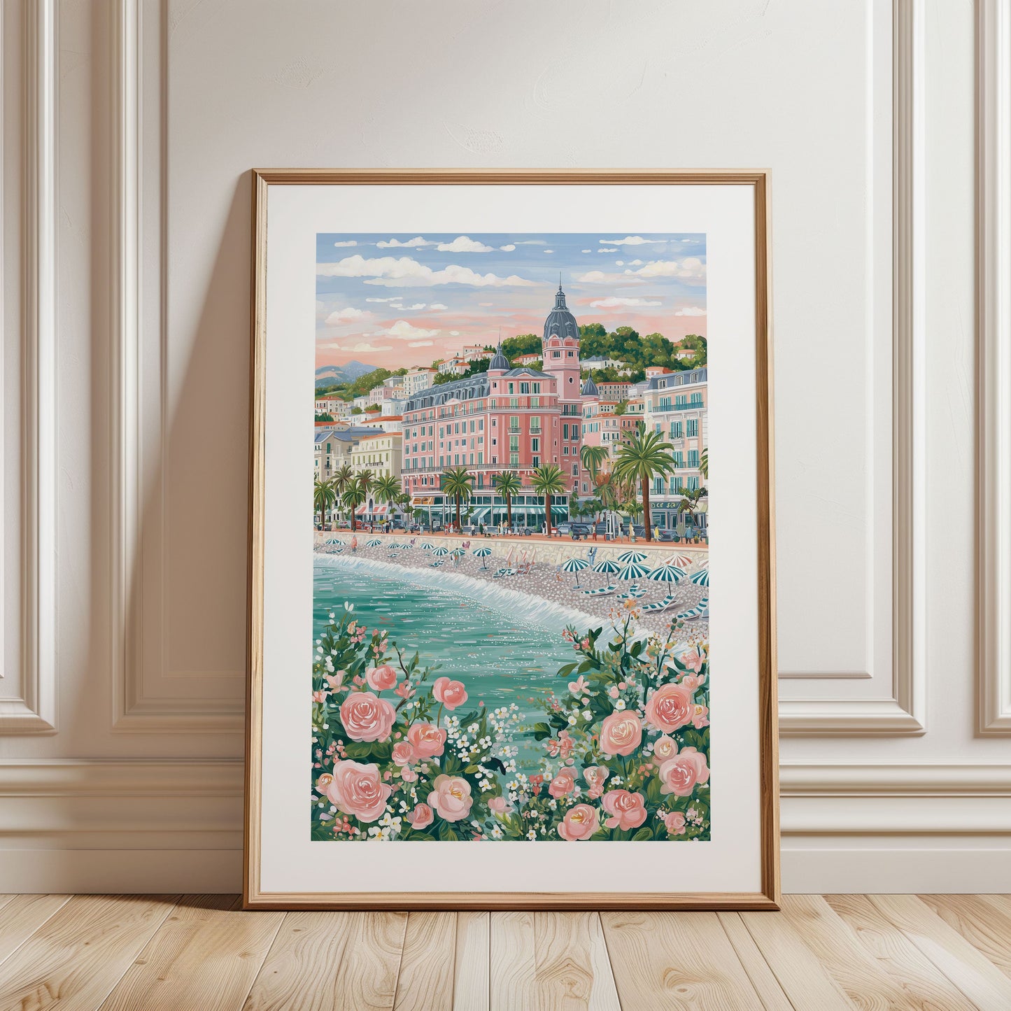 Nice France Poster — French Riviera (Côte d'Azur) Beach Wall Art
