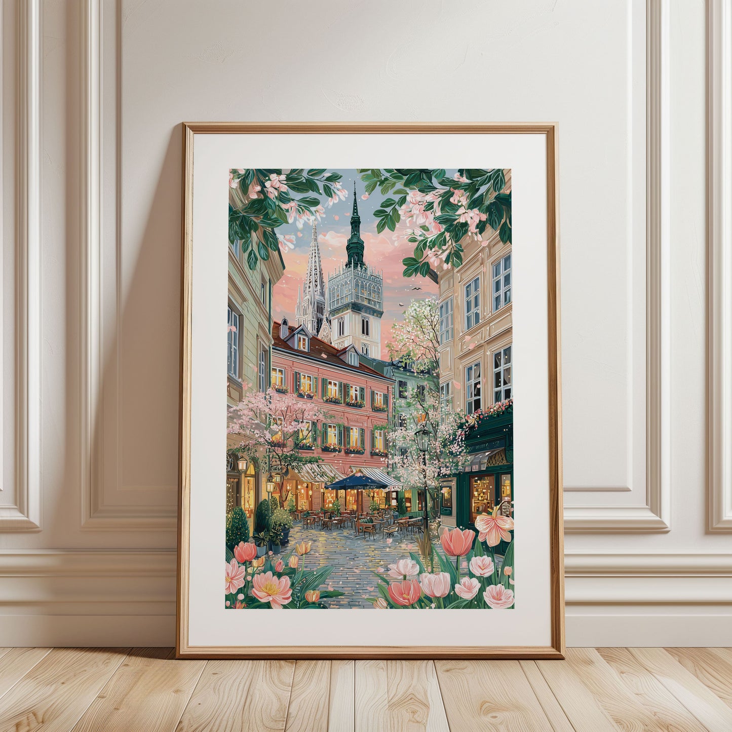 Zagreb Croatia Poster — Zagreb Cathedral Travel Wall Art