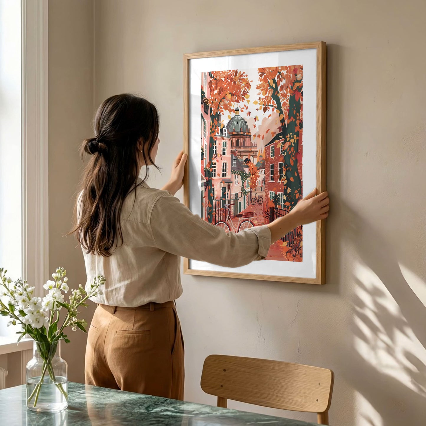 Oxford Watercolor Rolled Poster — 'My Oxford Year' Autumn Wall Art
