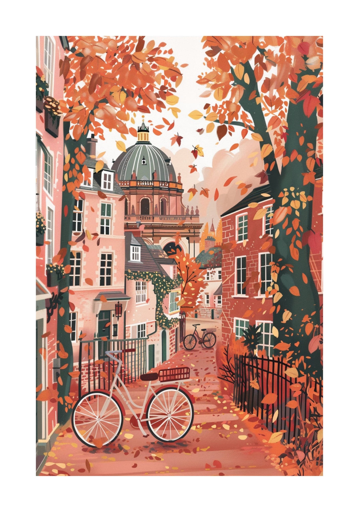 Oxford Watercolor Rolled Poster — 'My Oxford Year' Autumn Wall Art