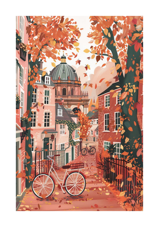 Oxford Watercolor Rolled Poster — 'My Oxford Year' Autumn Wall Art