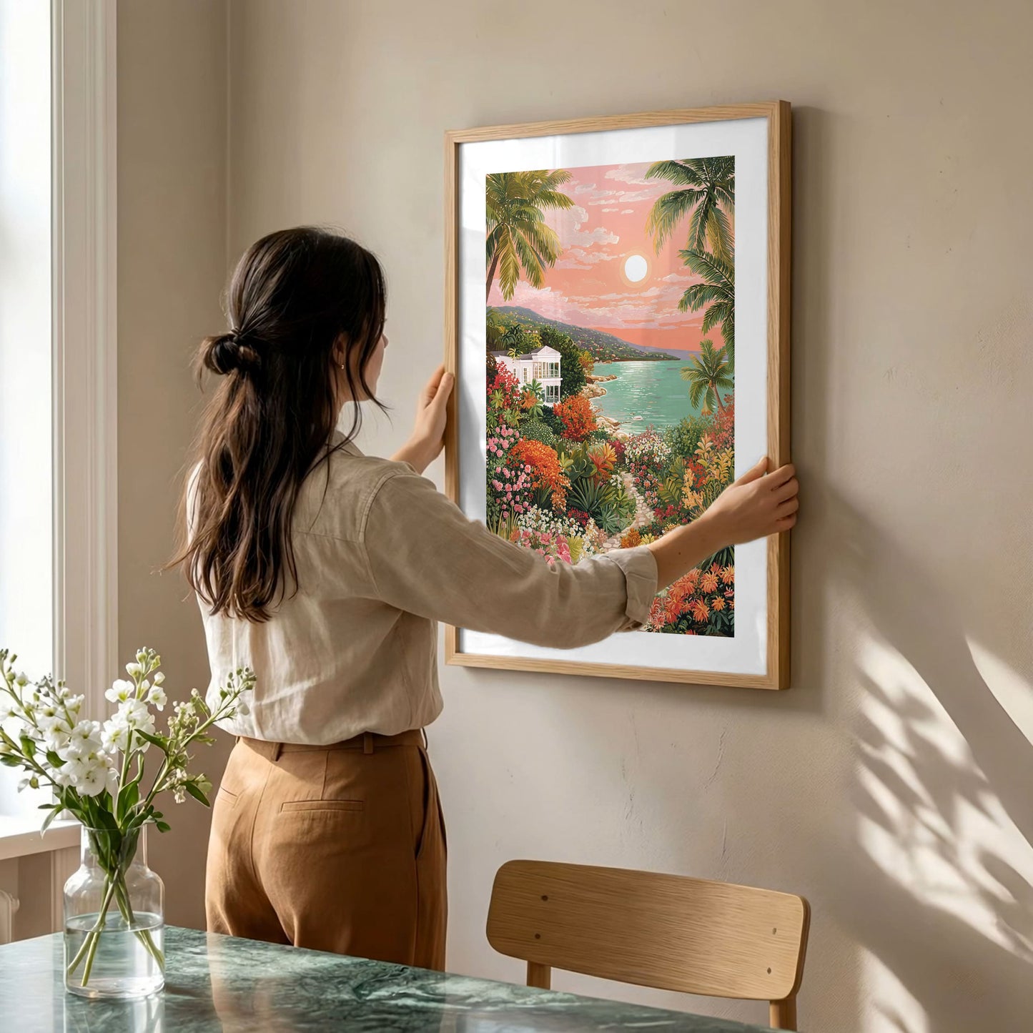 Ocho Rios Jamaica Poster — Caribbean Coastal Beach Wall Art
