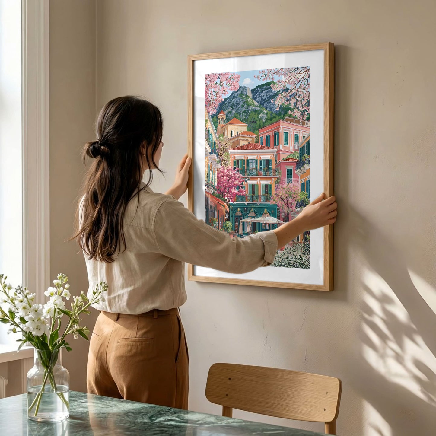 Tirana Cityscape Poster — Albania Travel Wall Art