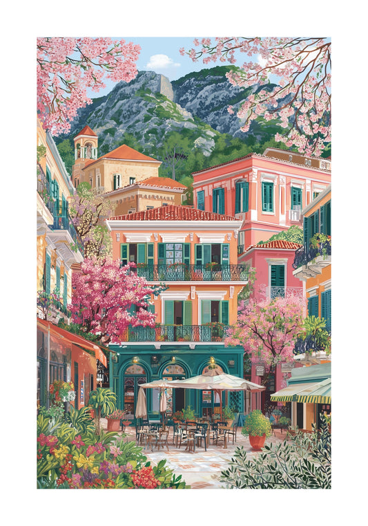 Tirana Cityscape Poster — Albania Travel Wall Art