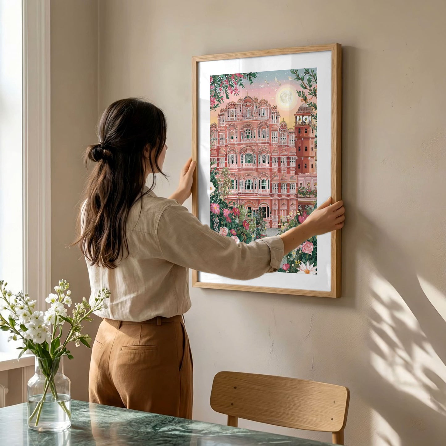 Hawa Mahal Jaipur Poster — Pink City India Travel Wall Art