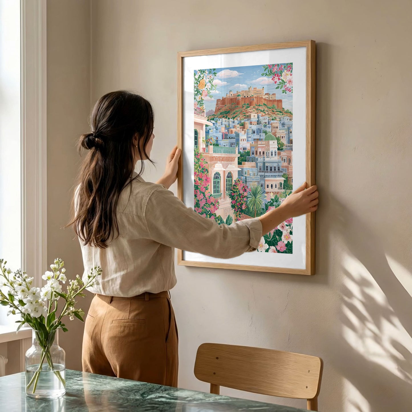 Jodhpur Blue City Poster — Mehrangarh Fort Travel Art Print