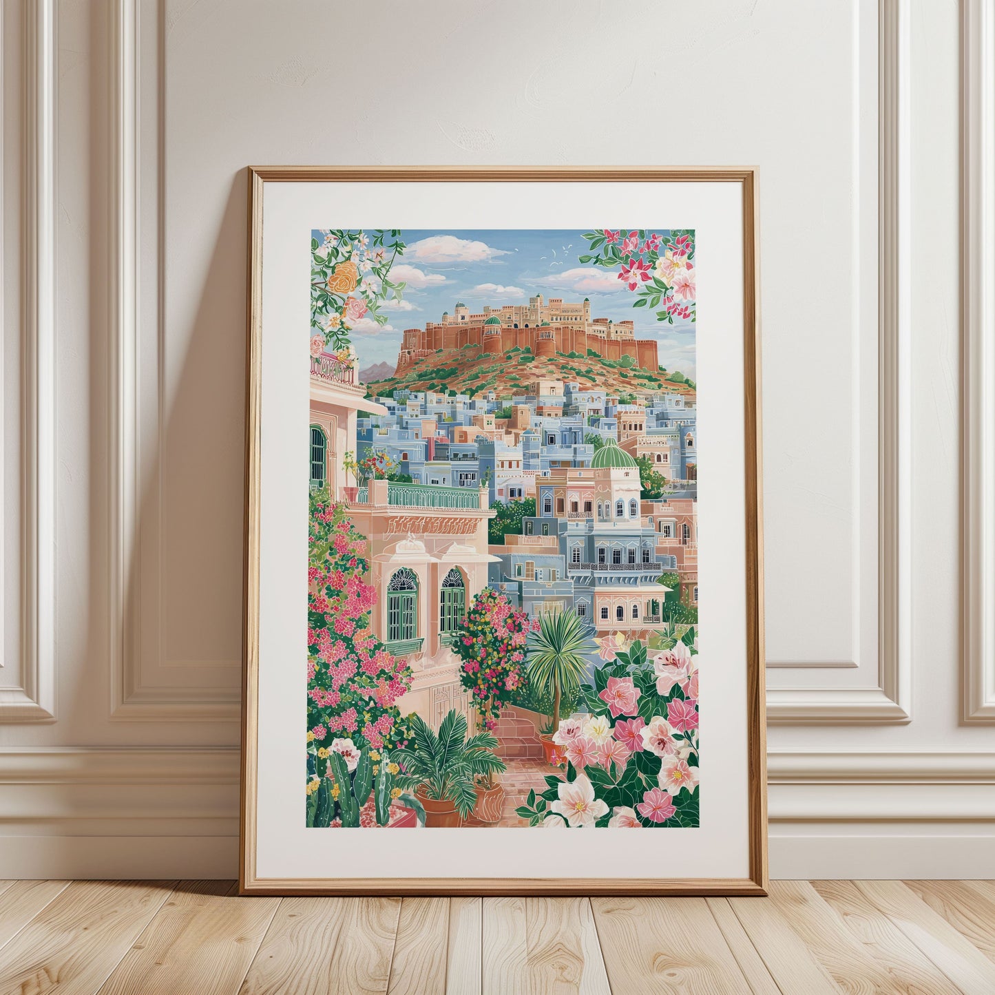 Jodhpur Blue City Poster — Mehrangarh Fort Travel Art Print