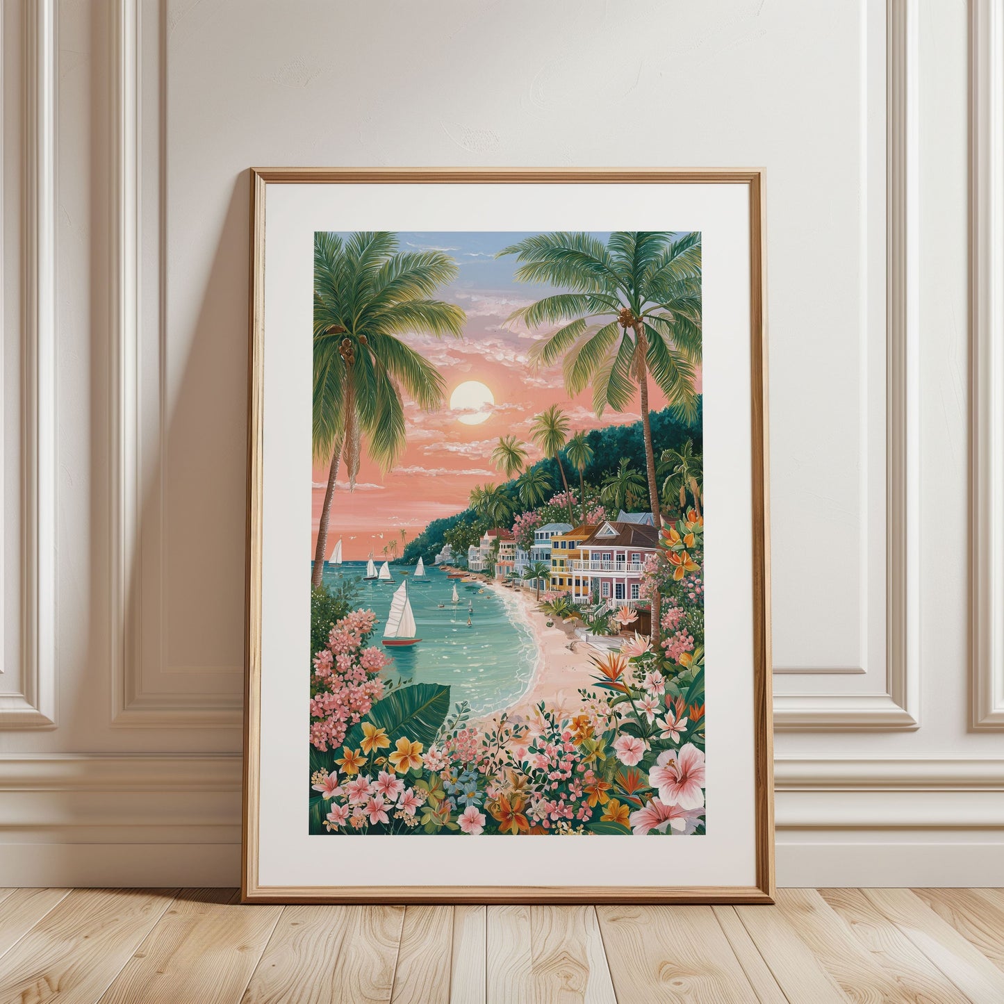 Barbados Beach Poster — Tropical Caribbean Travel Wall Art