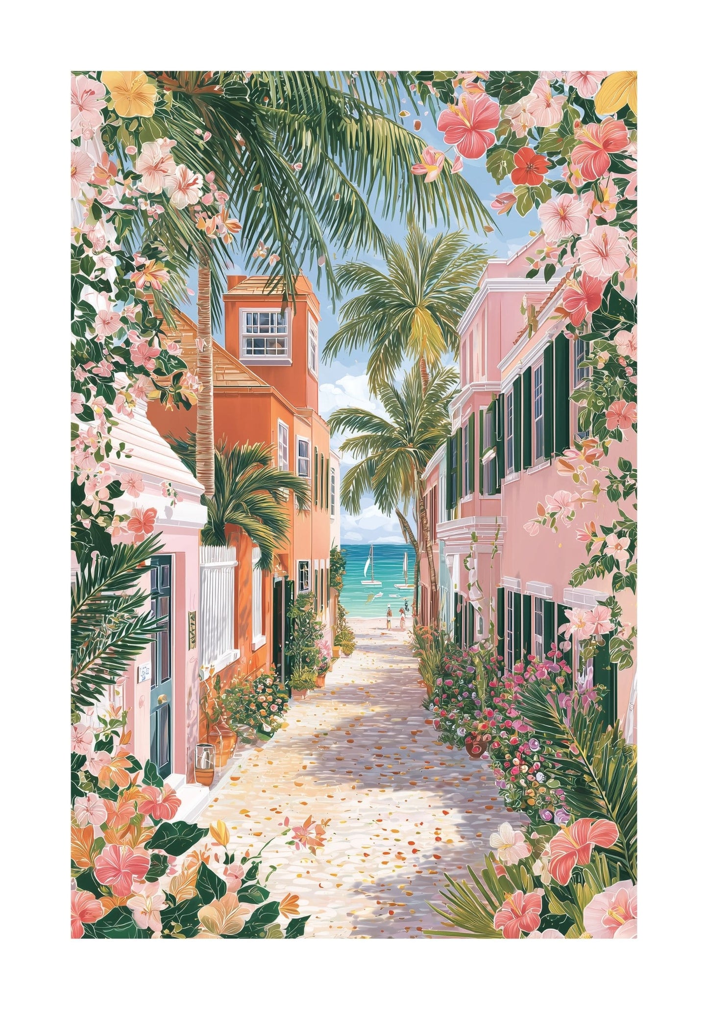 Bahamas Poster — Tropical Caribbean Travel Wall Art for Beach House Decor