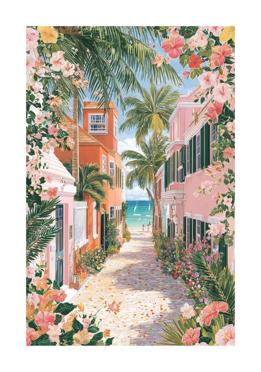 Bahamas Poster — Tropical Caribbean Travel Wall Art for Beach House Decor