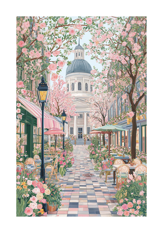 Montreal Travel Poster — Old Montreal Wall Art Print