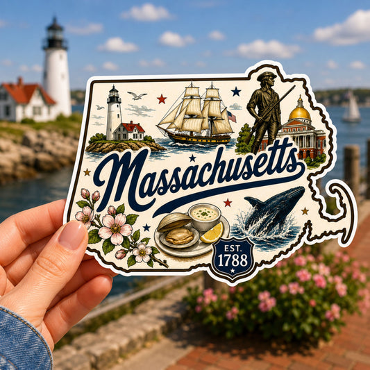 Massachusetts State Sticker