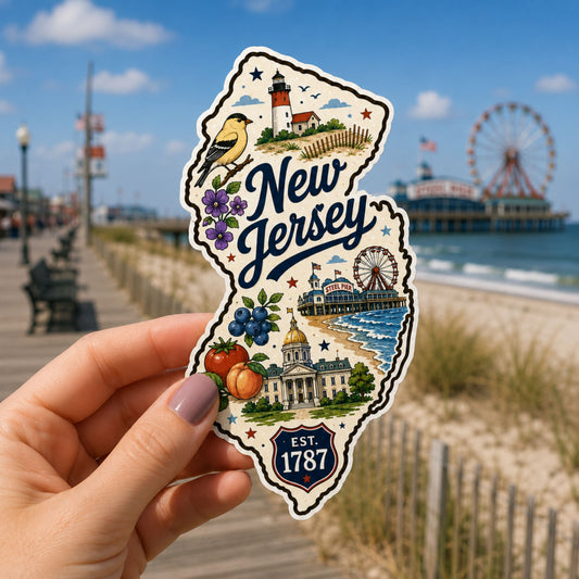 New Jersey State Sticker