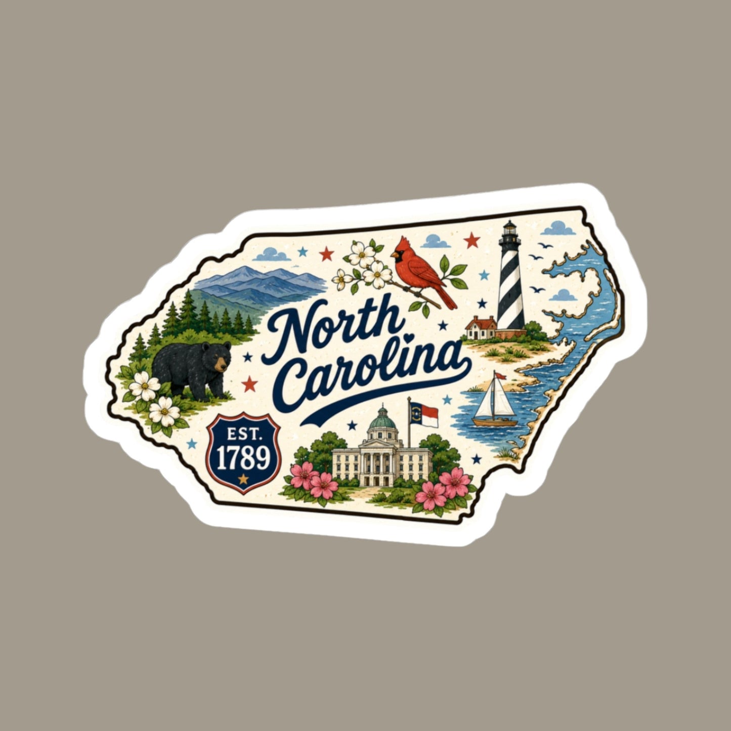 North Carolina State Sticker