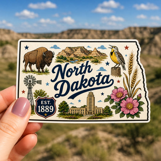 North Dakota State Sticker
