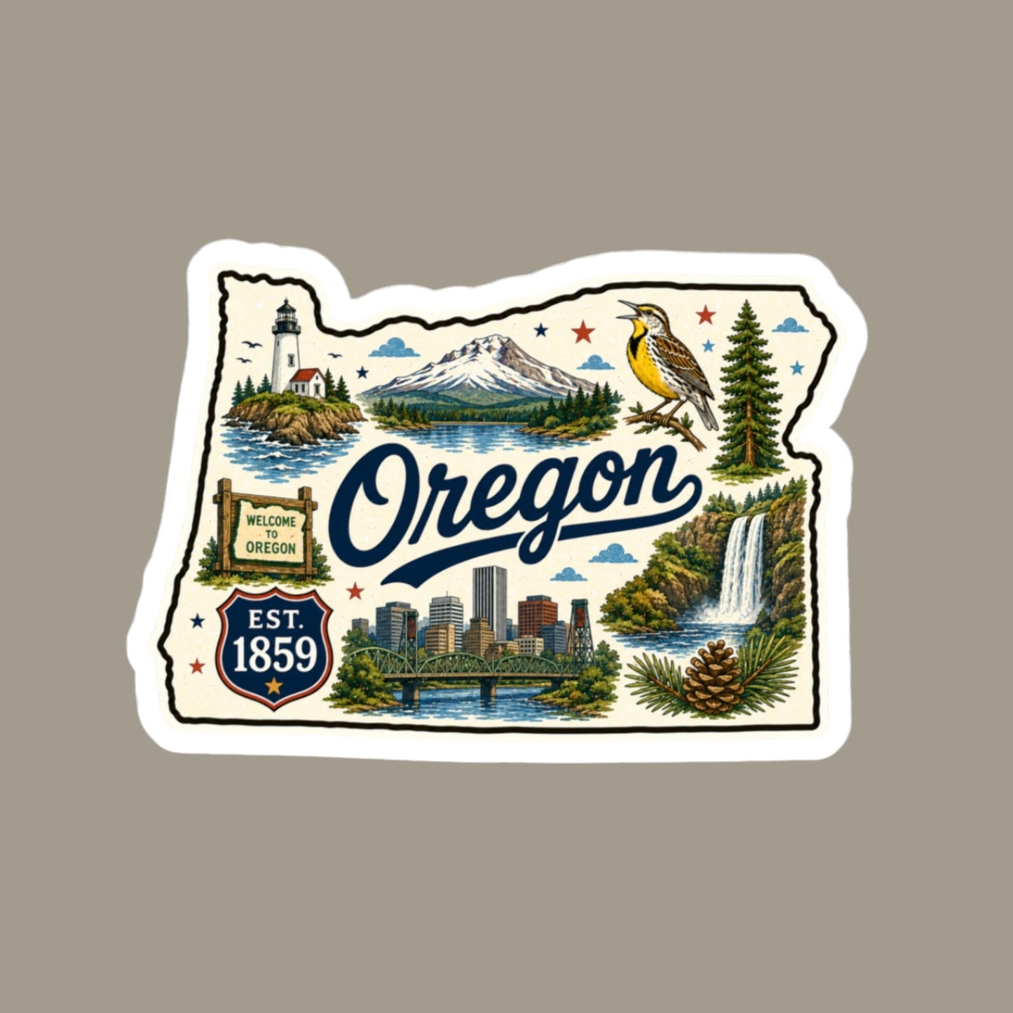 Oregon State Sticker
