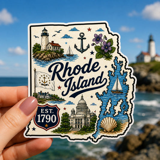 Rhode Island State Sticker