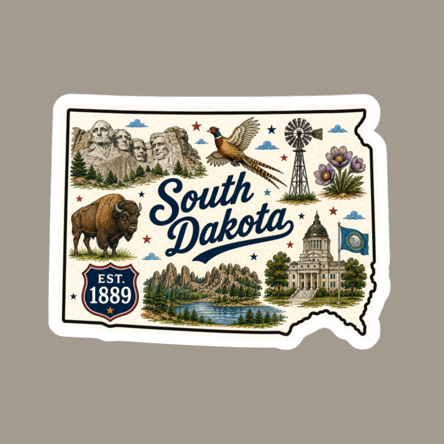 South Dakota State Sticker