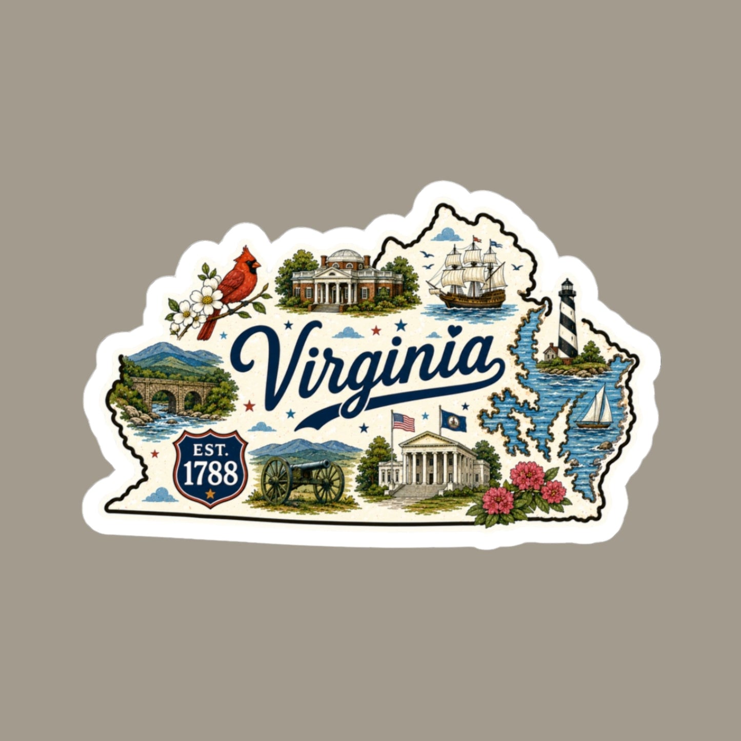 Virginia State Sticker
