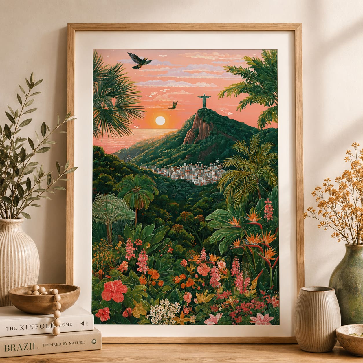 Rio de Janeiro Poster — Tropical Rio de Janeiro Sunset Print