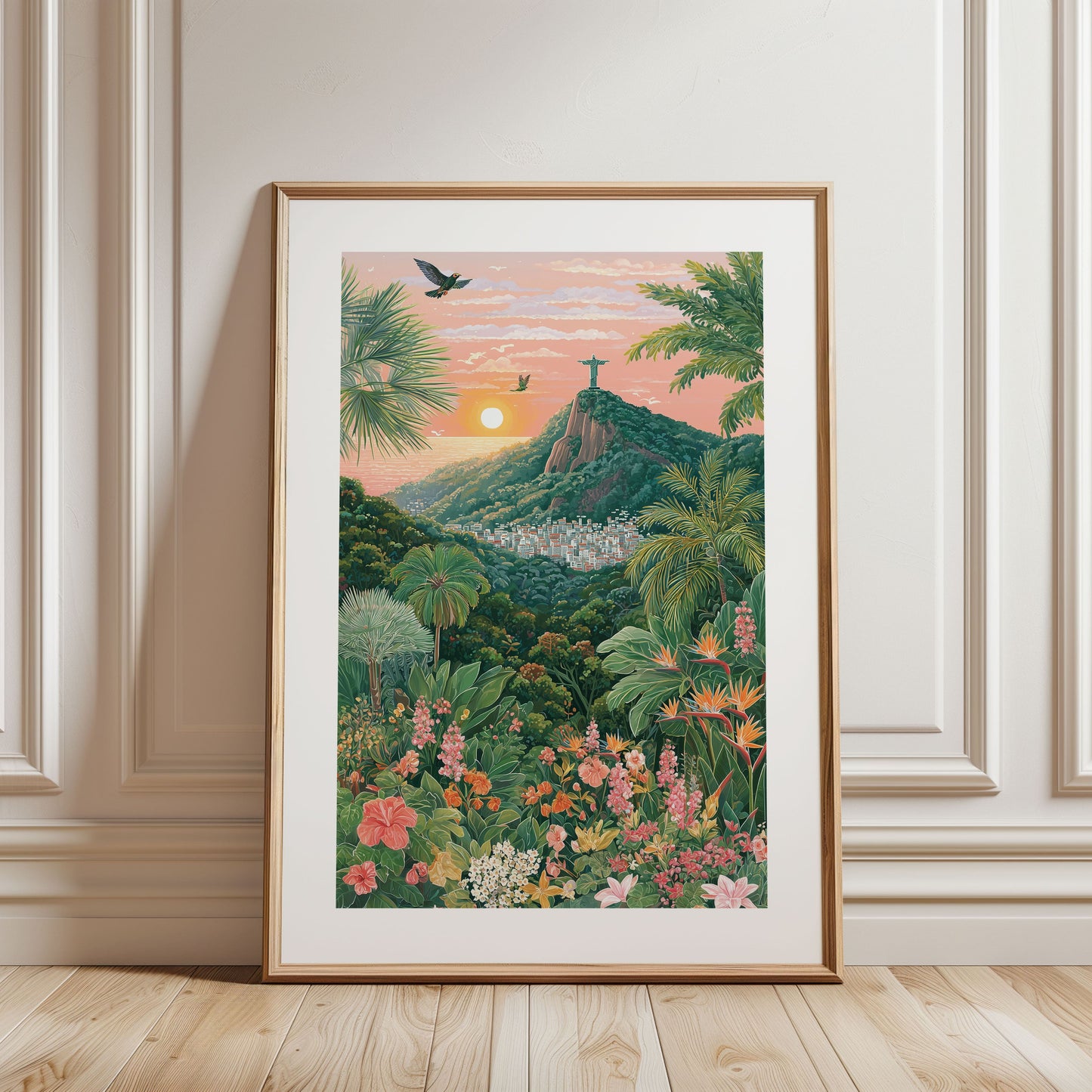 Rio de Janeiro Poster — Tropical Rio de Janeiro Sunset Print
