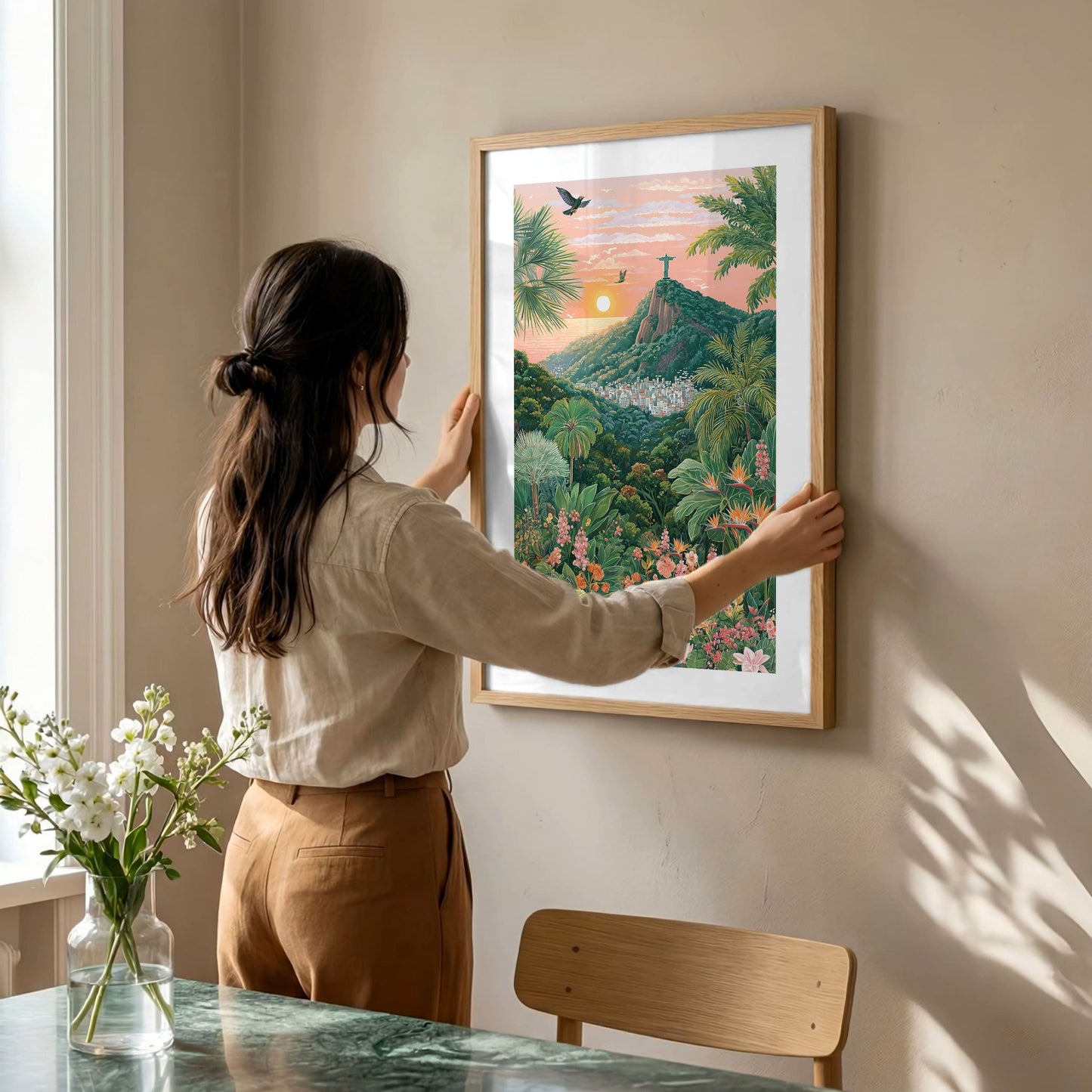Rio de Janeiro Poster — Tropical Rio de Janeiro Sunset Print