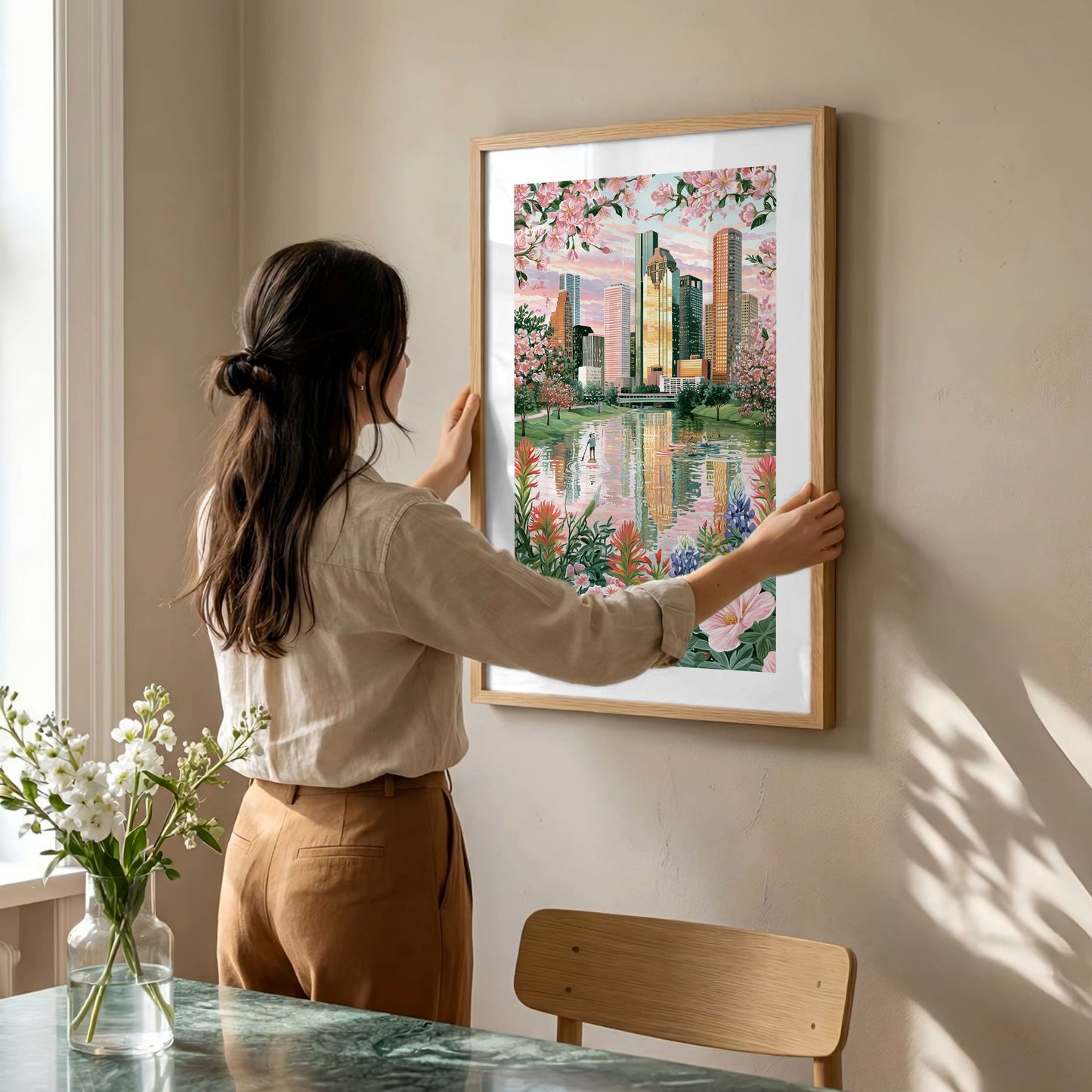 Houston Texas Travel Poster -  Buffalo Bayou Poster